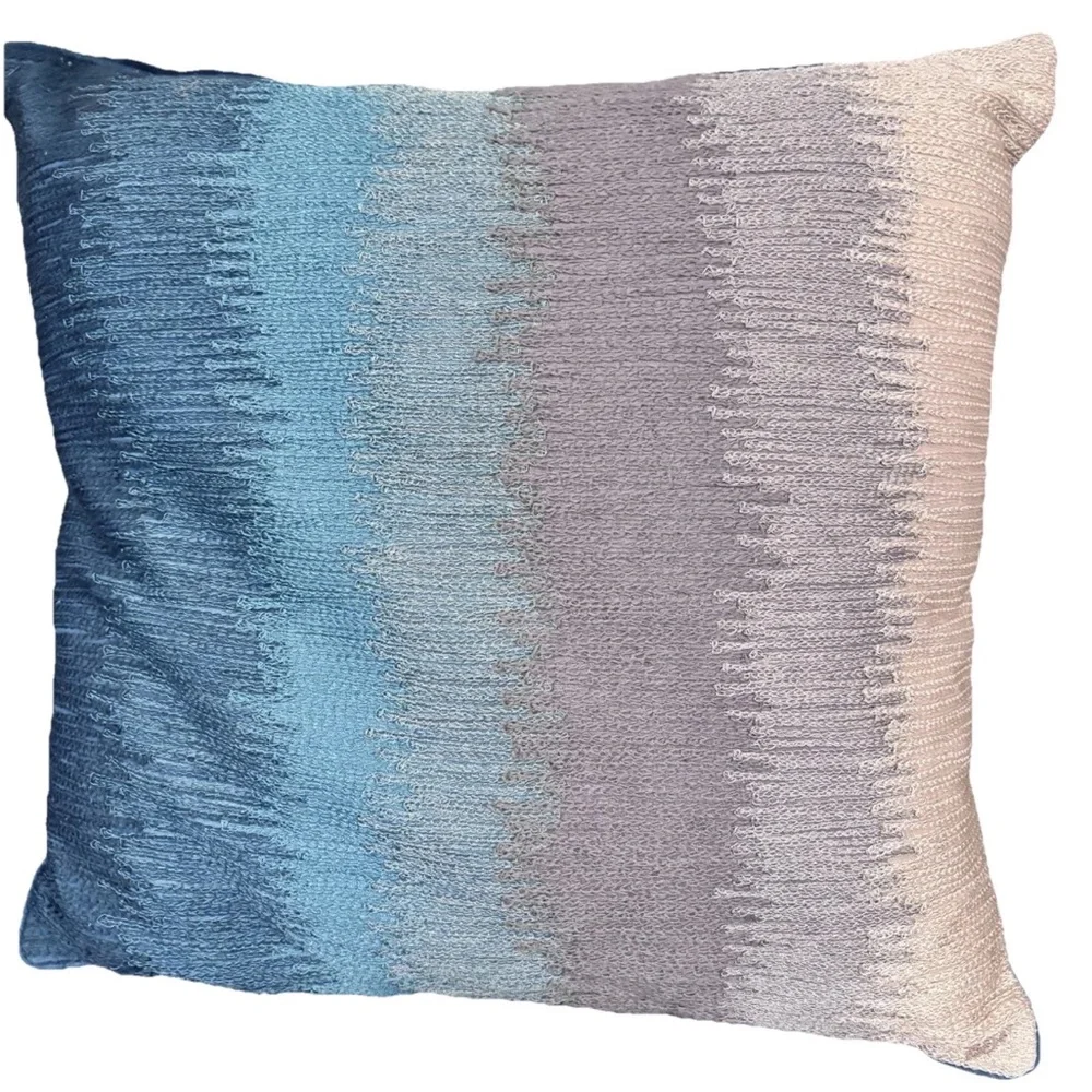 Pier 1 Teal and Cream Accent Pillow